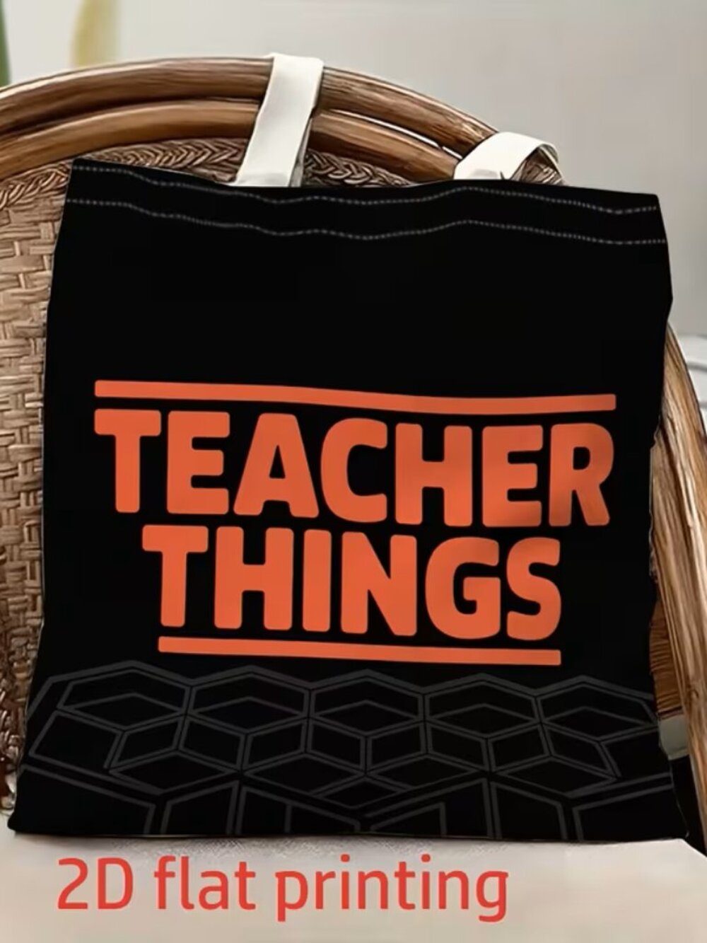 New Soft Polyester 2D Printed Retro Novelty Shoulder Bag 13 x 15~ Teacher Things
